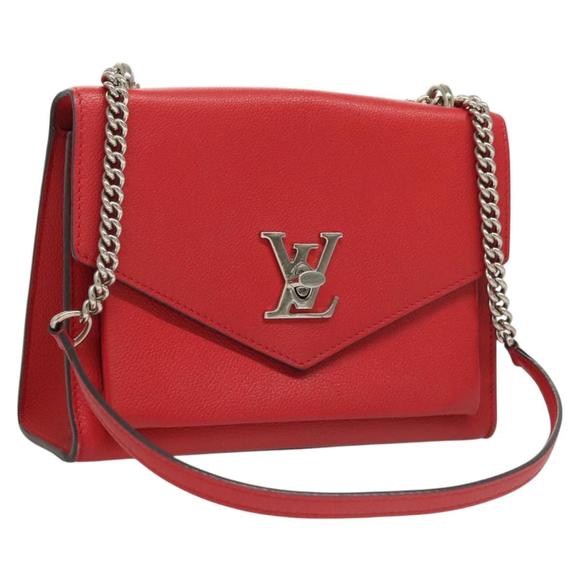 LOUIS VUITTON Handbags - LOUIS VUITTON My Lock Me BB Shoulder Bag Calf leather Red M51419 LV Auth ar13614